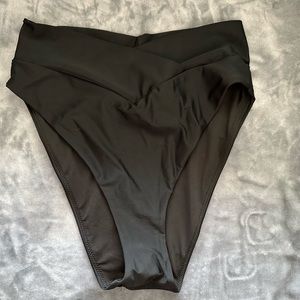 Aerie High Cut Cheeky Cross-Waist Swim Bottoms